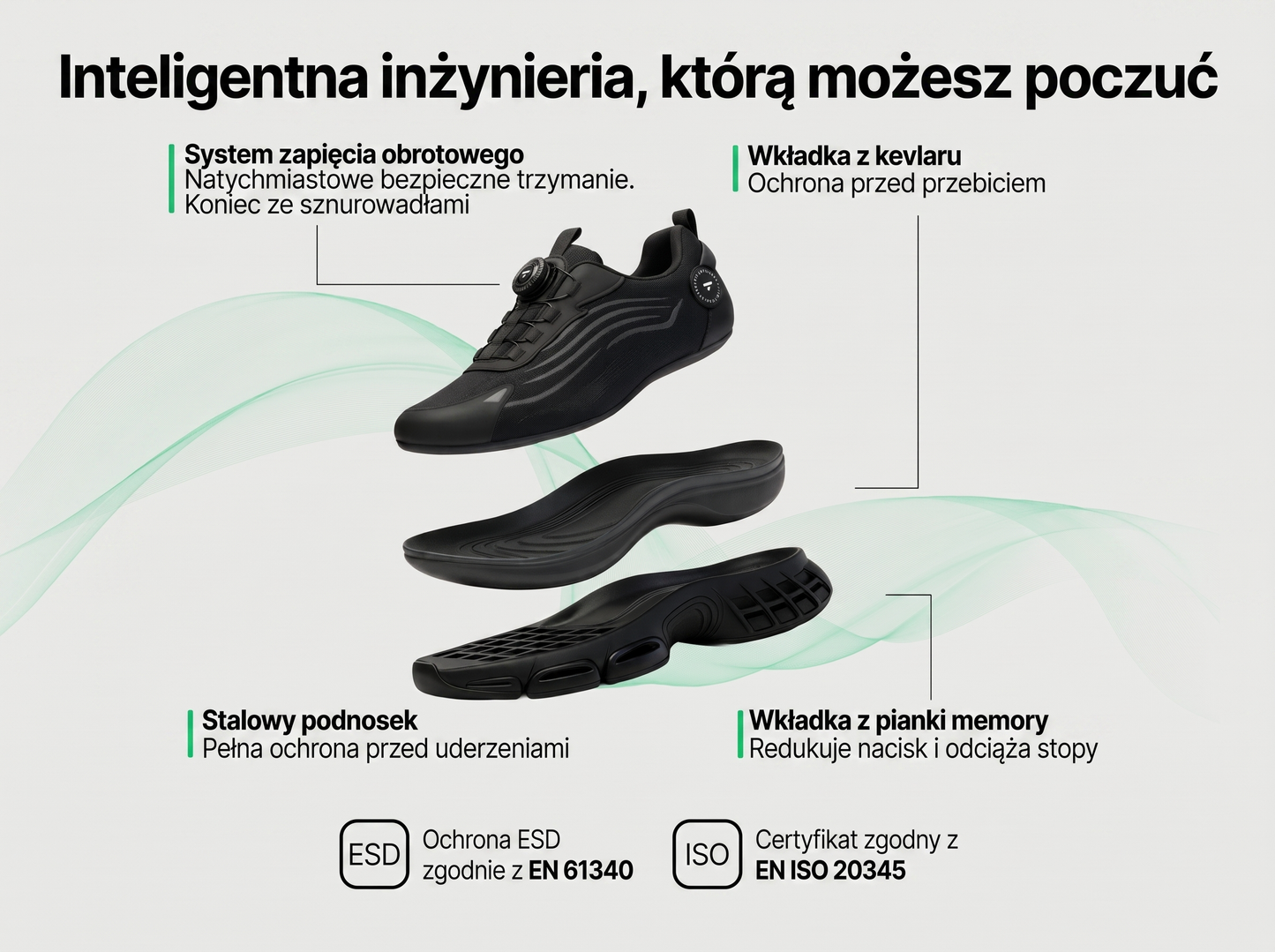 Bleffy® S3 Pro: Stworzone dla bezpieczeństwa i całodziennego komfortu